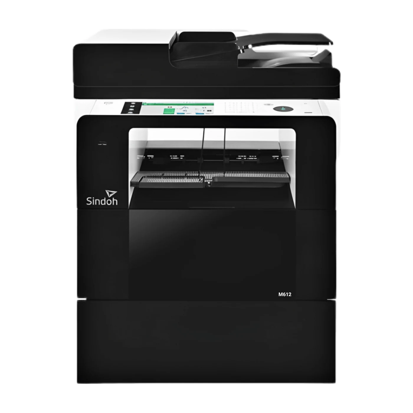 Sindoh M612 A4 mono laser MFP, front view with the document feeder closed